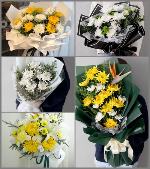 浙江省绍兴新昌县东茗乡章黄山村白事花束代送
